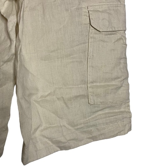 Le Chateau Beige Walking Shorts Classic Rise Straight Leg Cargo Pockets 31 - Picture 11 of 16